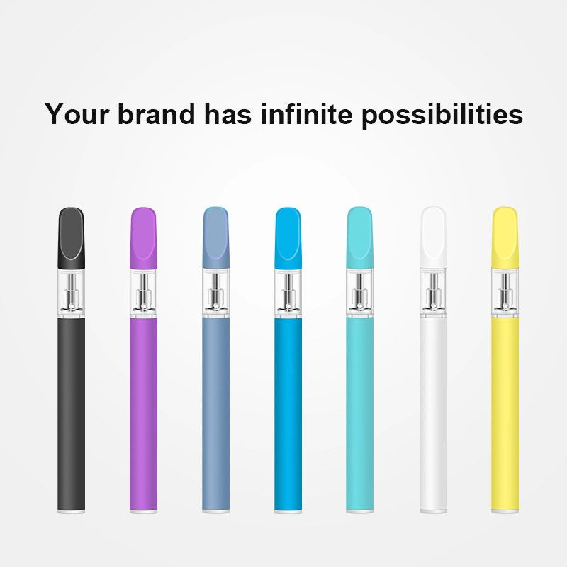 Marque 0.3ml 0.5ml 1.0ml CBD à usage unique Dab Distillate Vape Pen Kit Fabrique directement avec bobine en céramique